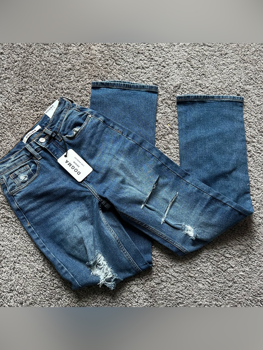 Dogma Denim Women's Distressed Blue Jeans